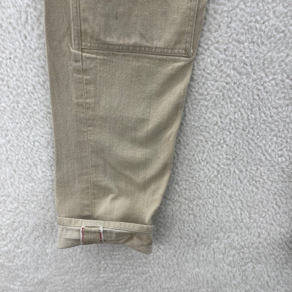 Grease Point Workwear Pants Mens 30x32* Beige Double Knee Selvedge Workwear USA - Picture 3 of 16